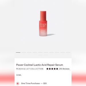 Peach & Lily power Cocktail Lactic Acid Repair Serum